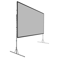 DA -Lite Fast Fold Deluxe 4K, 8K, 150 "Diag. Screen Proiection Screen Fabric (84.5x114.5) - [4: 3] - HD Rental - 1.0