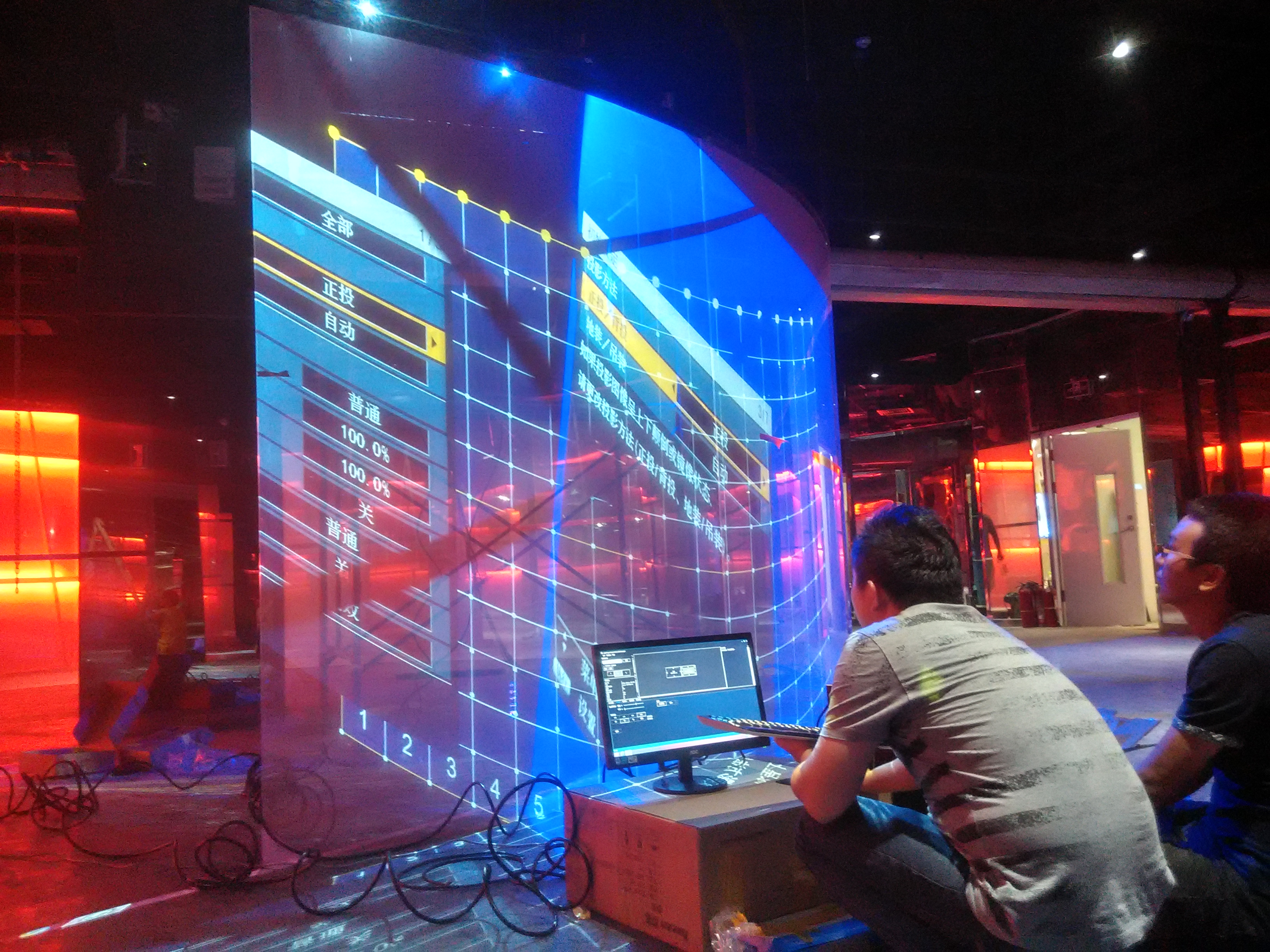 Schermo di proiezione posteriore di tiro ultra-corto